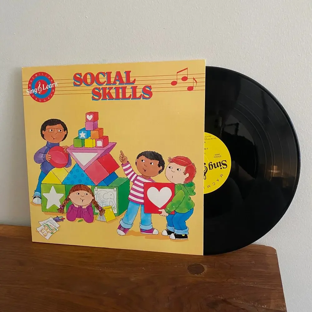 Vintage 1987 Social Skills Sing & Learn Vinyl Record